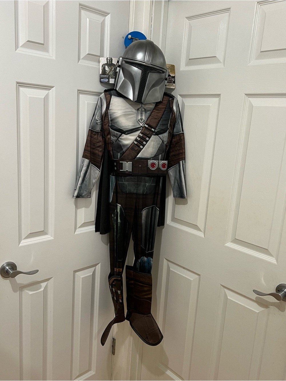 Kids Silver and Brown Galactic Warrior Costume with Mask
